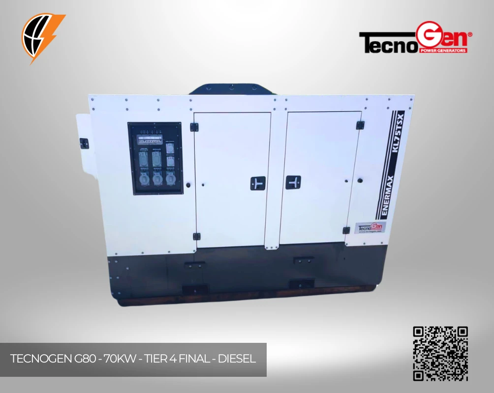 tecnogen g80 70kw tier 4 final rental grade diesel generator set