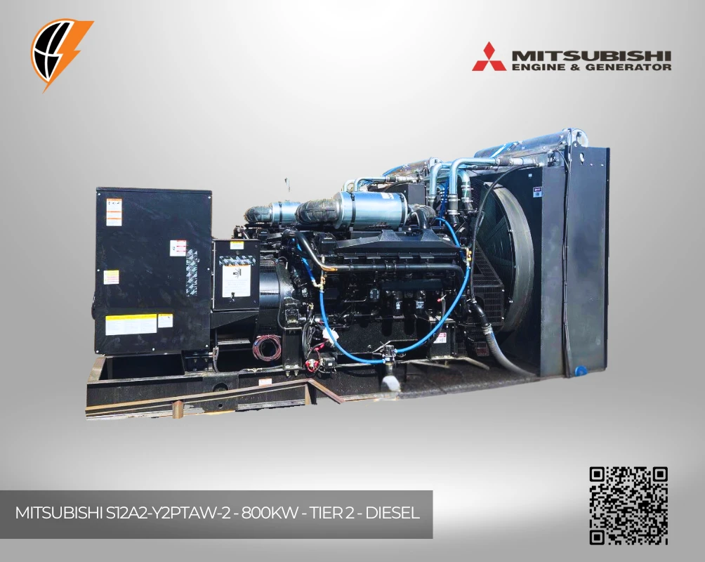 mitsubishi s12a2 y2ptaw 2 800 kw tier 2 diesel generator set