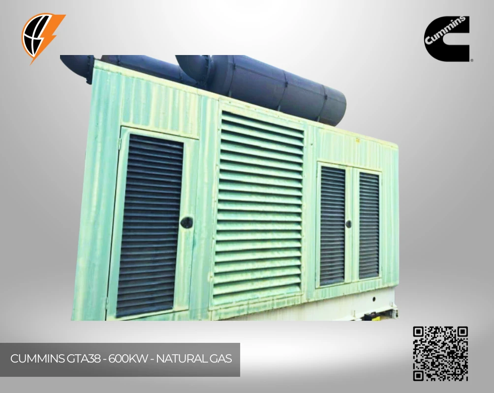 cummins gta38 600kw natural gas generator set
